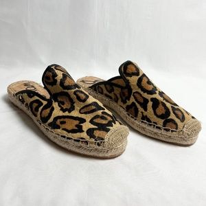 Cheetah print Fur Mules